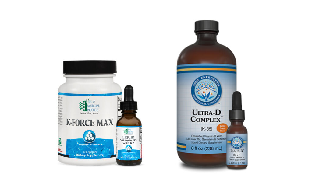 Vitamin D products from Ortho Molecular Products and Apex Energetics offered at Austin Transformational Health.