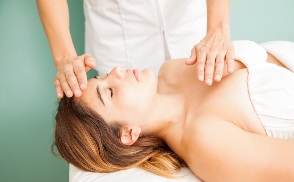 Acupuncture treatment with reiki energy healing for anxiety and nervous system regulation at Austin Transformational Health